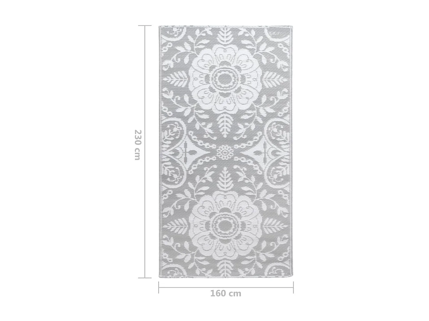 Seran  Tapis d'extérieur ARAKIL Gris clair 160x230 cm PP