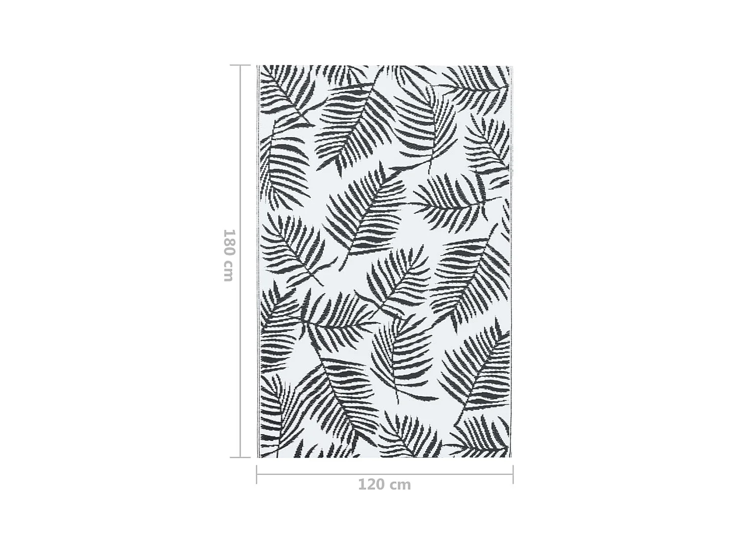 Seran  Buitenkleed ARAKIL 120x180 cm PP wit en zwart