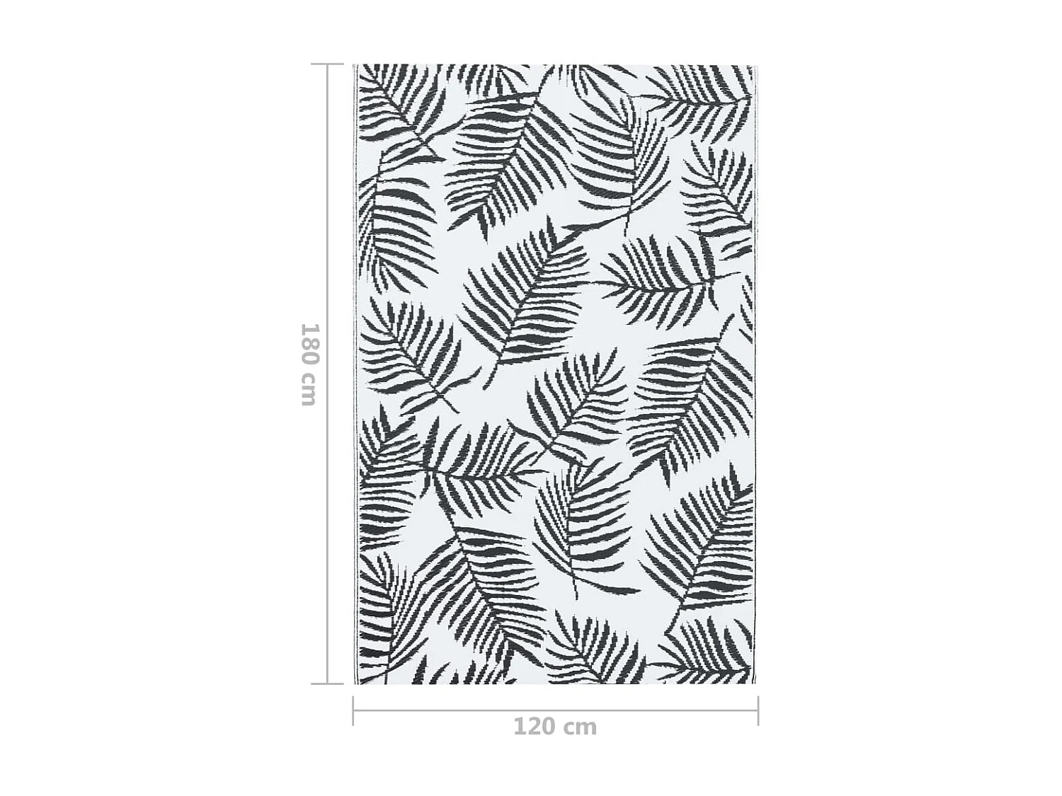 Seran  Buitenkleed ARAKIL 120x180 cm PP wit en zwart