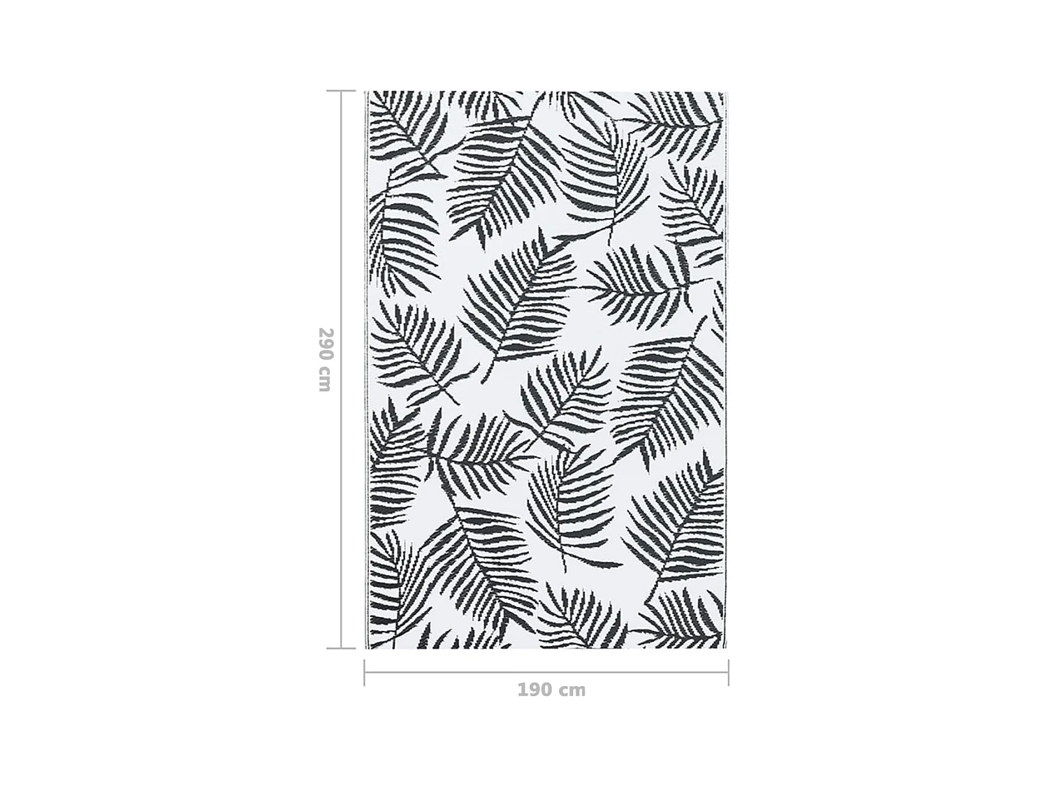 Seran  Buitenkleed ARAKIL 190x290 cm PP wit en zwart