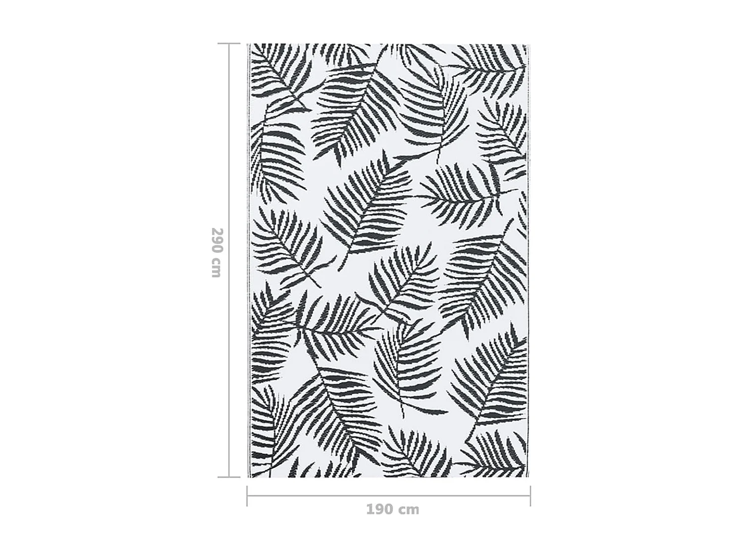 Seran  Buitenkleed ARAKIL 190x290 cm PP wit en zwart