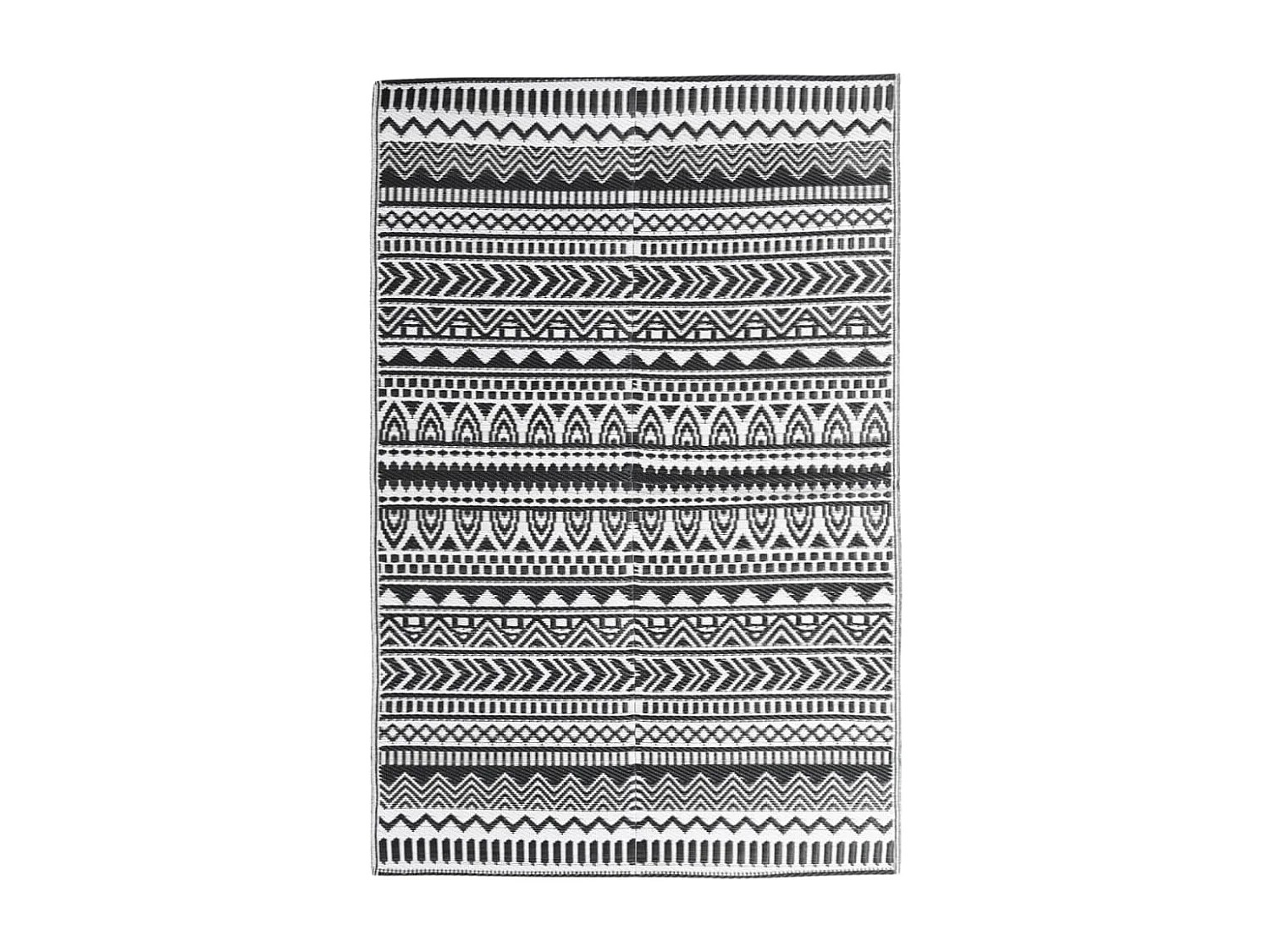 Seran  Buitenkleed ARAKIL 140x200 cm polypropeen zwart