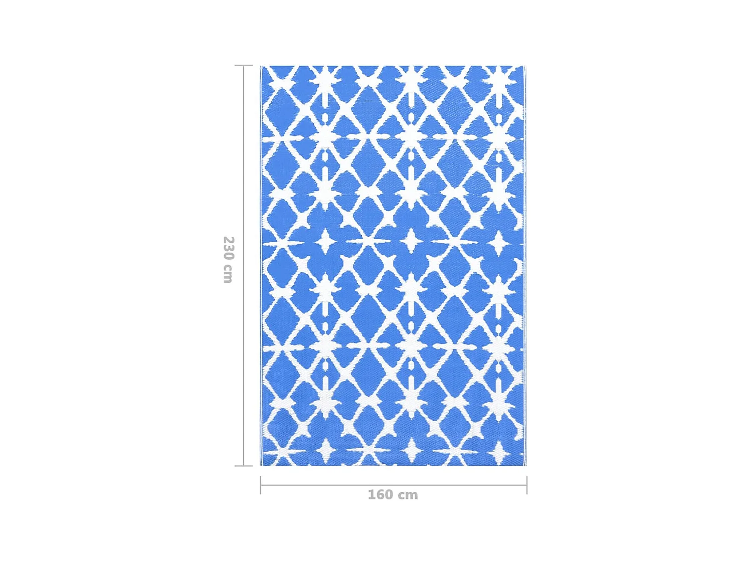 Seran  Buitenkleed ARAKIL 160x230 cm PP blauw en wit