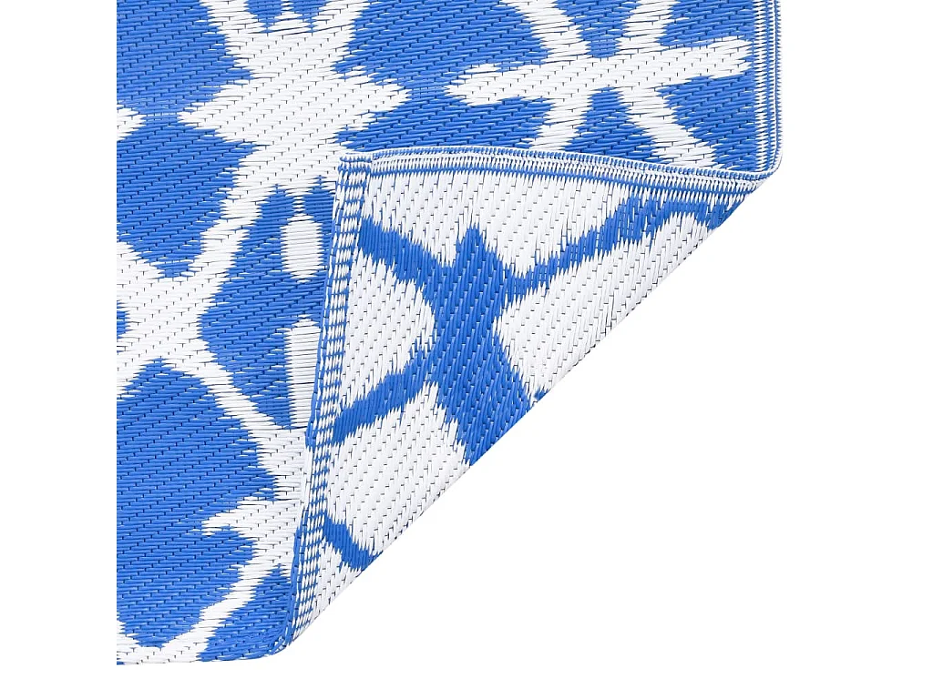 Seran  Buitenkleed ARAKIL 160x230 cm PP blauw en wit