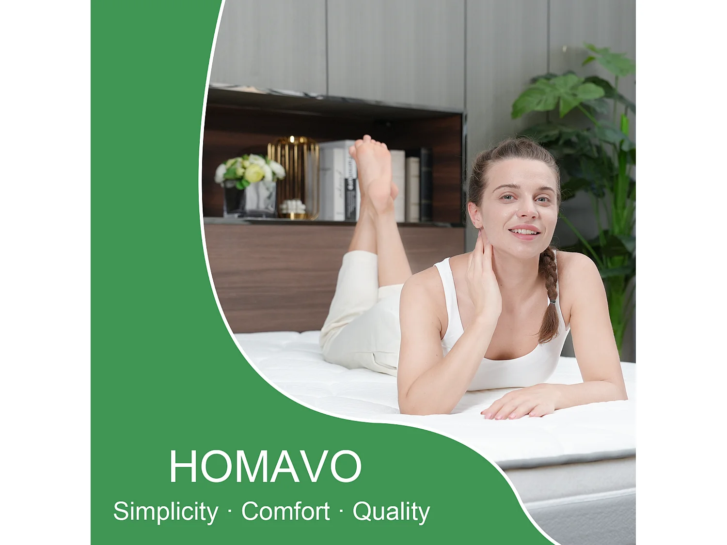 Matelas 180 x 200 cm ressorts ensachés 7 zones, soutien équilibré, mousse confort ép. 25 cm - HOMAVO