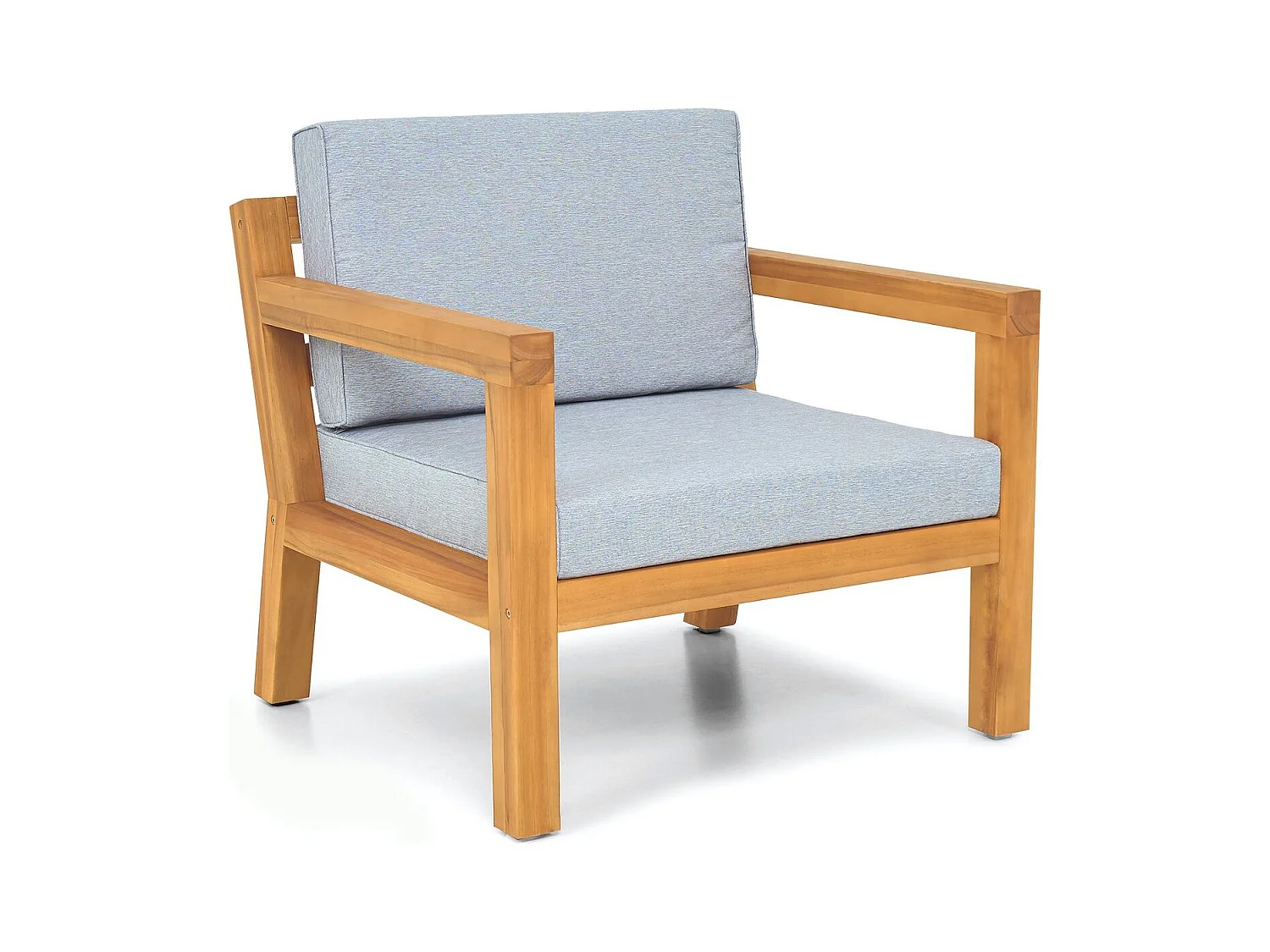 Salon de jardin 2 places en bois FSC - 2 fauteuils et table basse - Palau