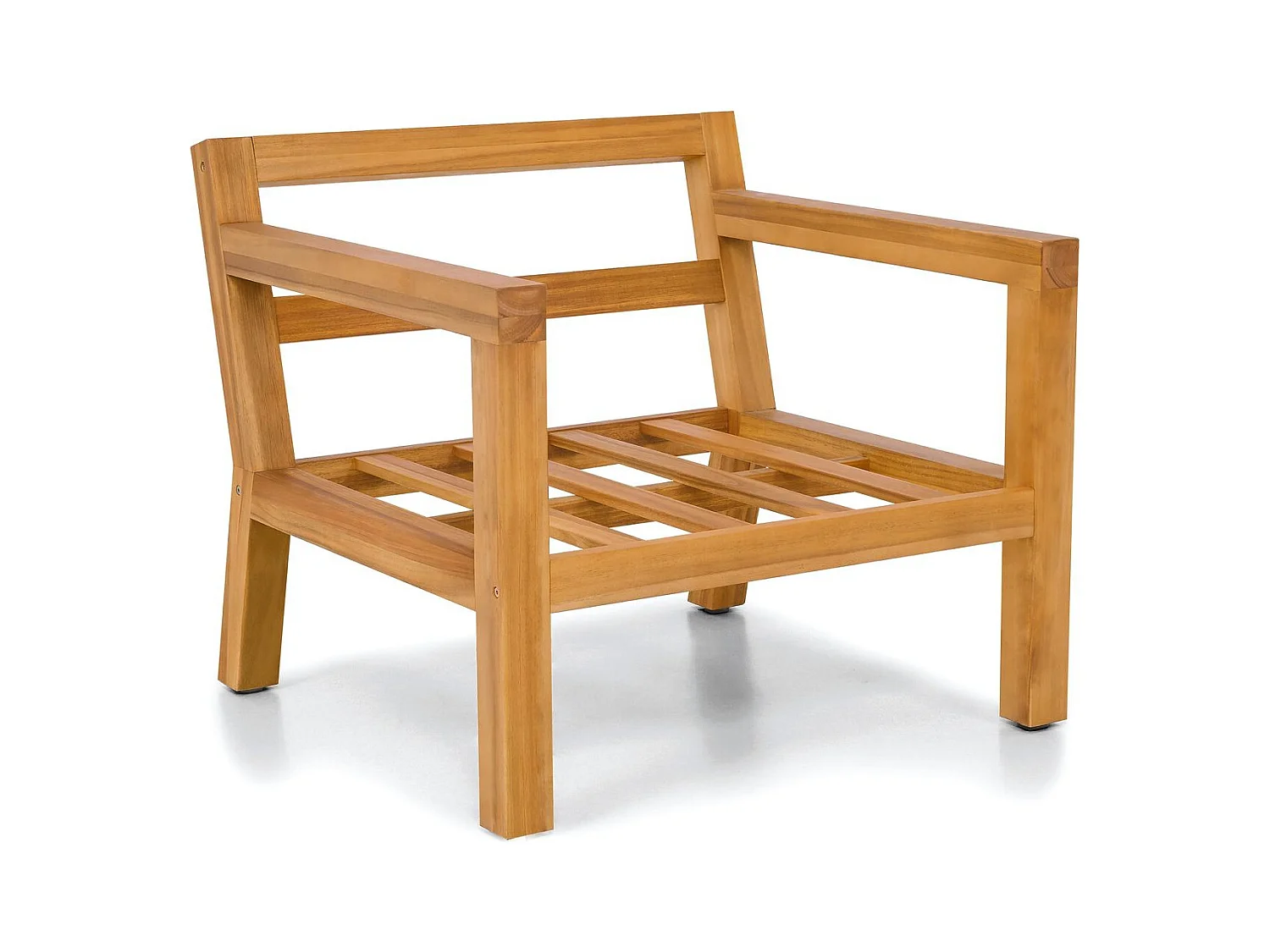 Salon de jardin 2 places en bois FSC - 2 fauteuils et table basse - Palau