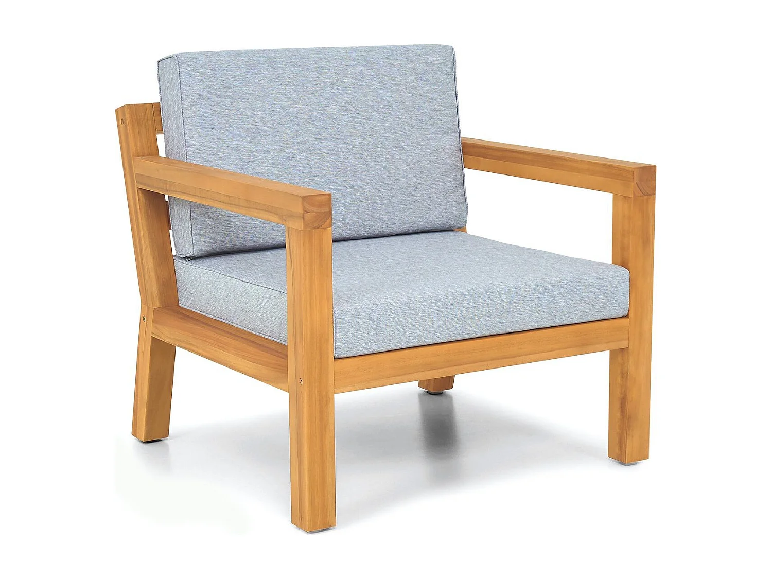 Salon de jardin 2 places en bois FSC - 2 fauteuils et table basse - Palau