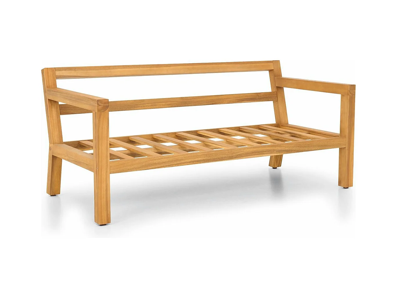 Salon de jardin 4 places en bois FSC - 2 Canapés 2 pl. et table basse - Palau