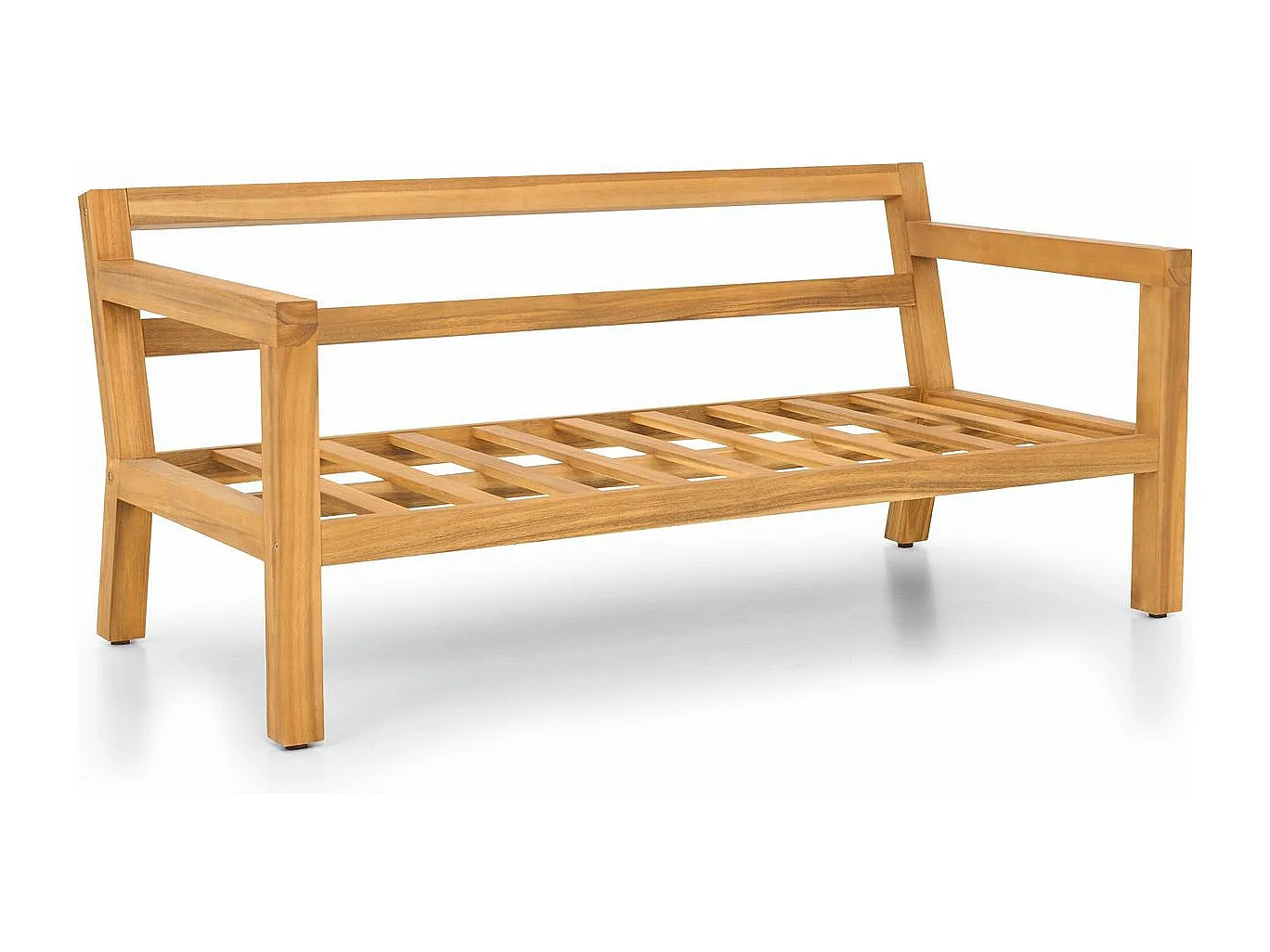 Salon de jardin 4 places en bois FSC - 2 Canapés 2 pl. et table basse - Palau