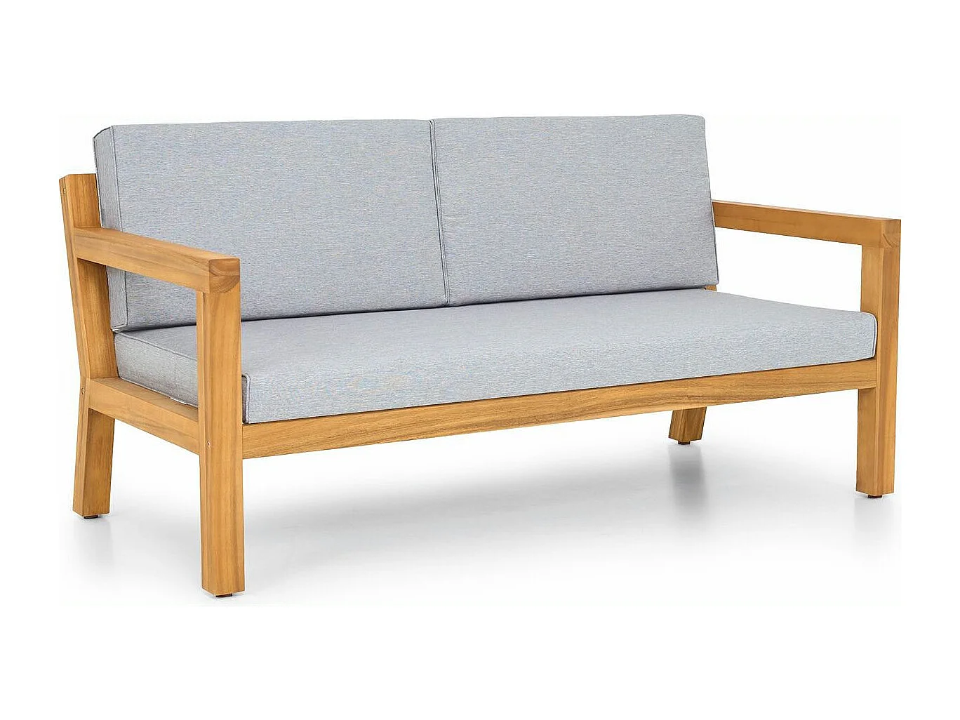 Salon de jardin 2 places en bois FSC - Canapé 2 pl. et table basse - Palau