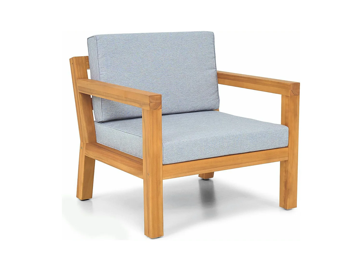 Salon de jardin 5 places en bois FSC - 2 Canapés 2 pl., 1 fauteuil et table basse - Palau