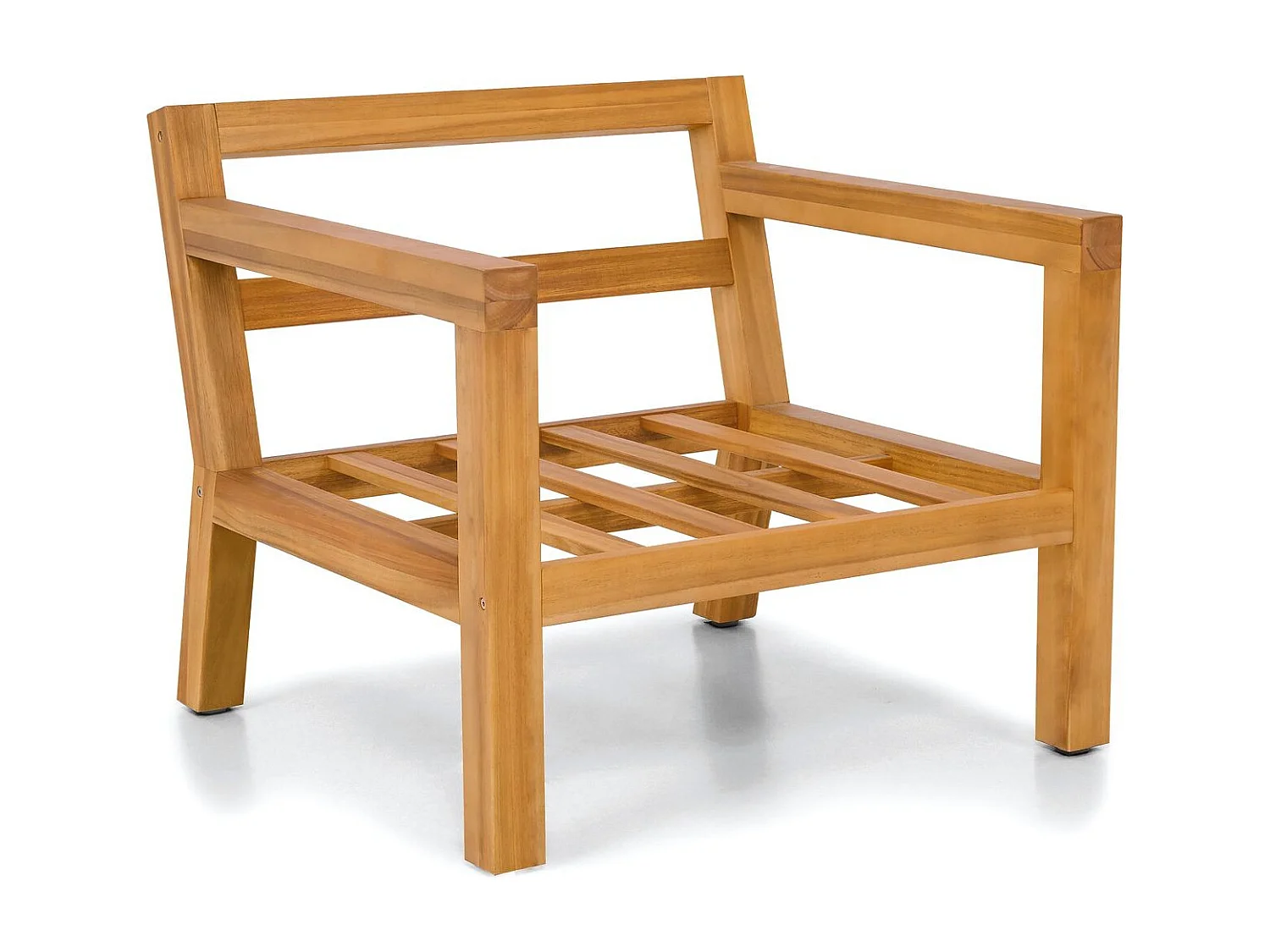 Salon de jardin 4 places en bois FSC - 4 fauteuils et table basse - Palau