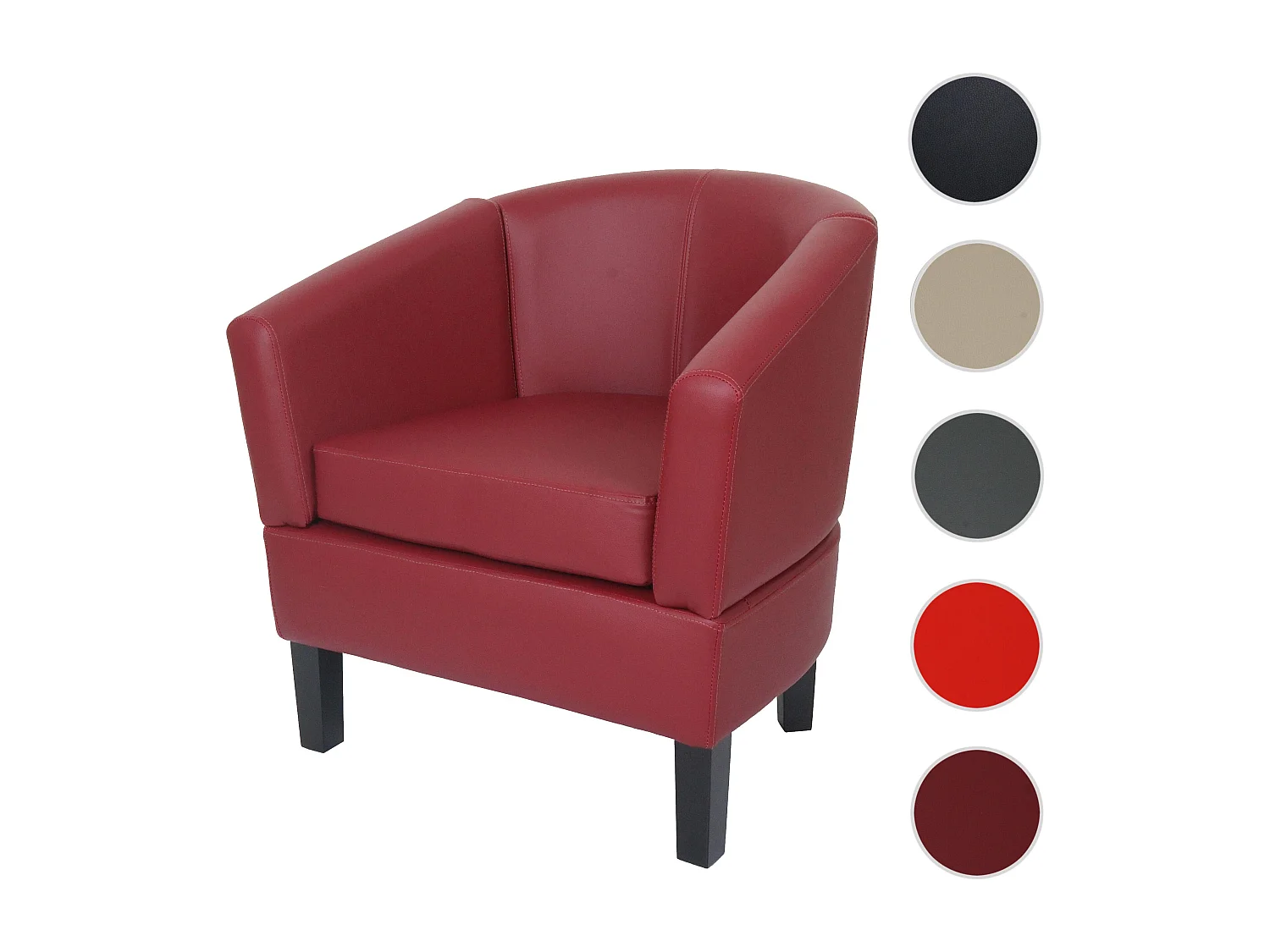 Lounge-Sessel MCW-O17, Bordeaux