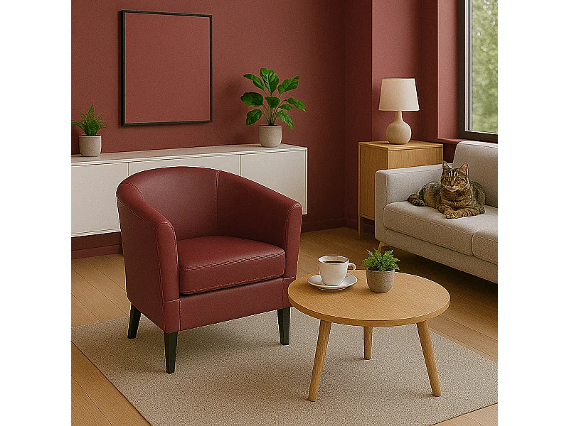 Lounge-Sessel MCW-O17, Bordeaux