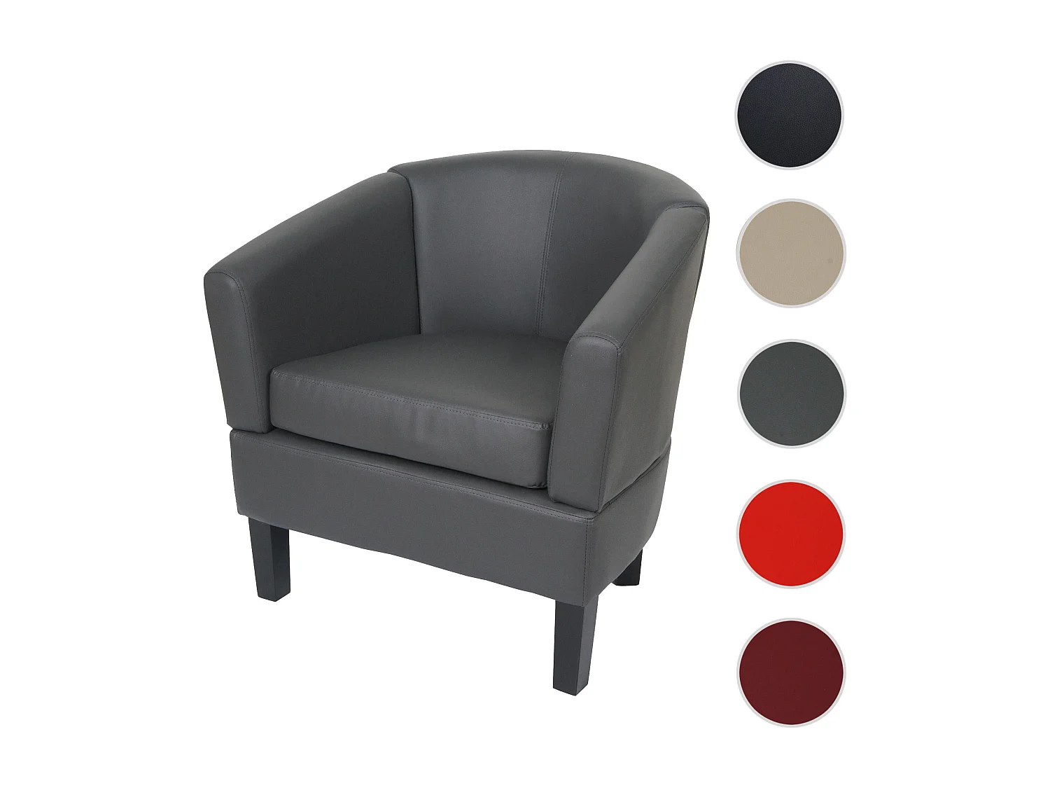 Loungefauteuil MCW-O17,  grijs