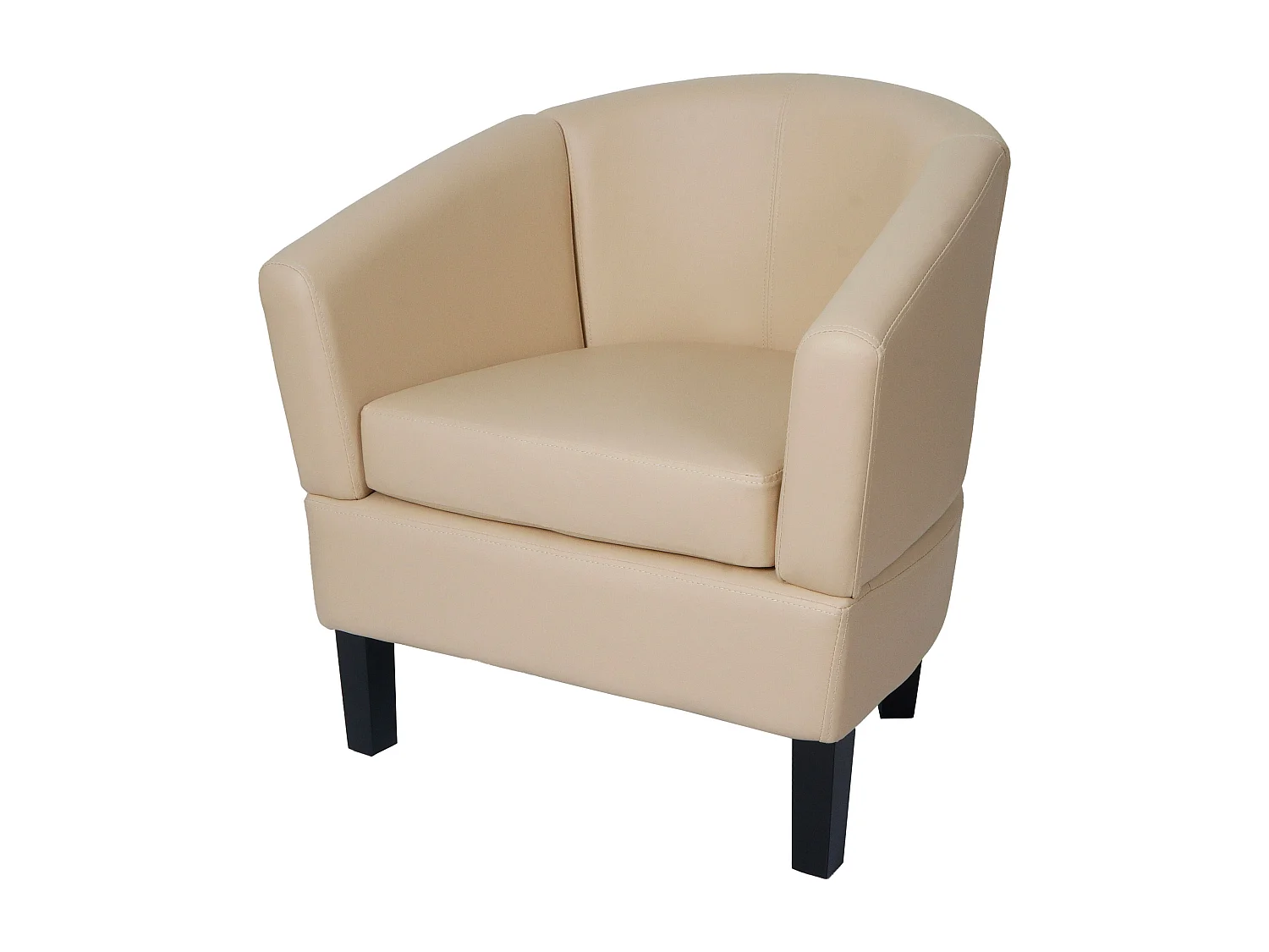 Loungefauteuil MCW-O17,  crème
