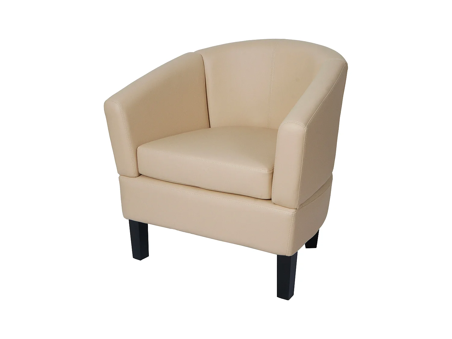 Fauteuil de salon MCW-O17,  crème