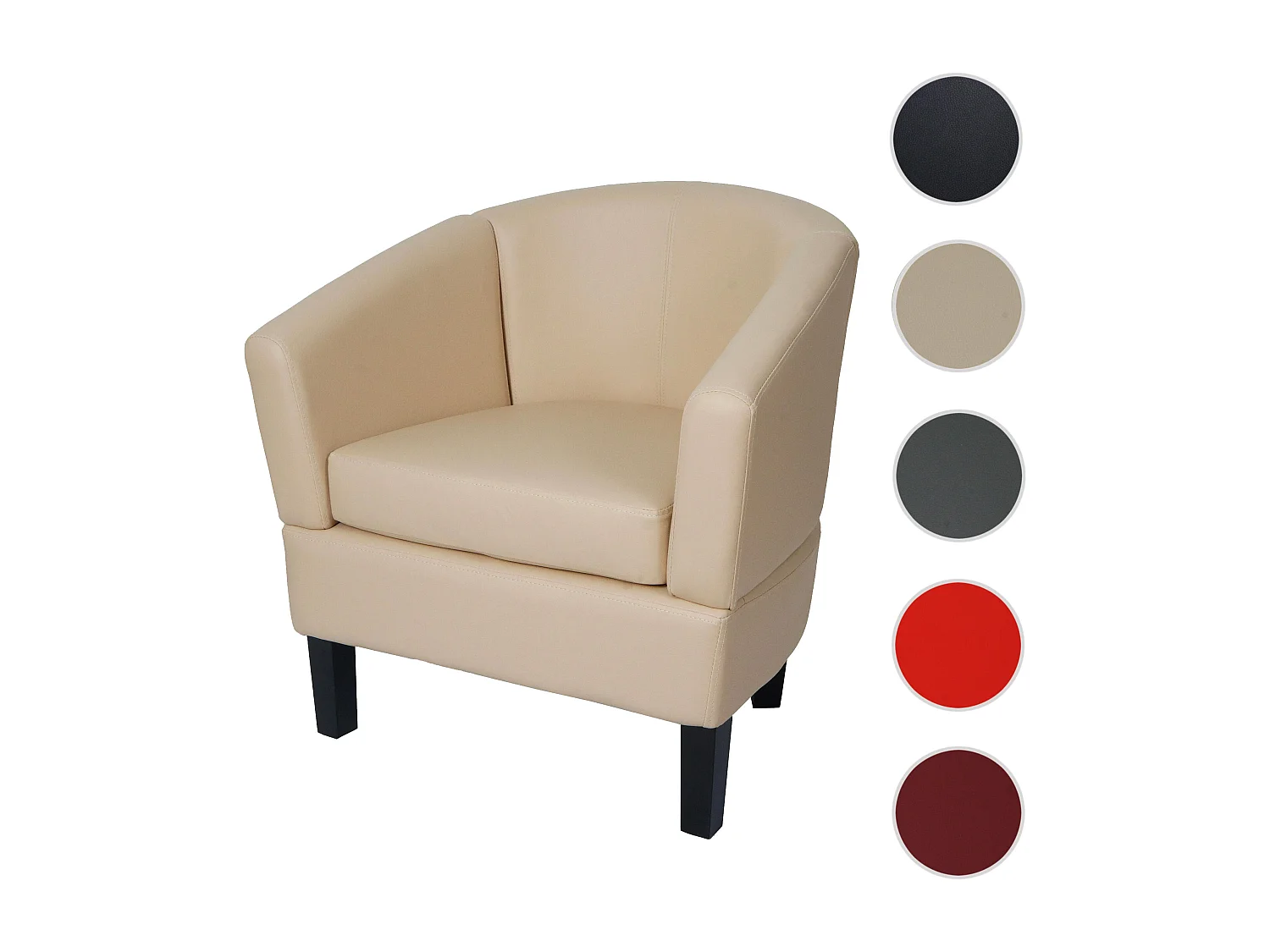 Cadeira lounge MCW-O17,  creme