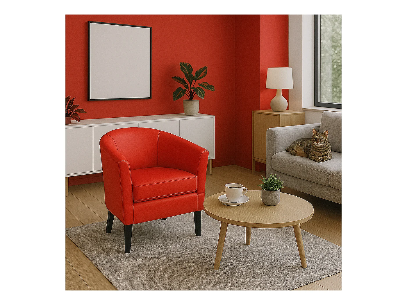 Tumbona MCW-O17,  rojo