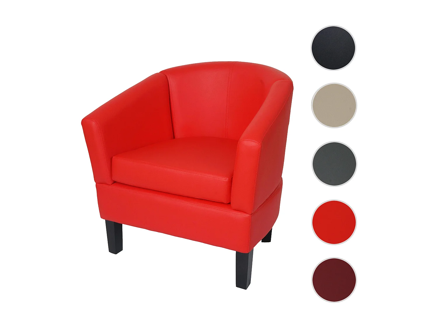 Loungefauteuil MCW-O17,  rood