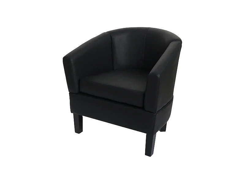 Fauteuil de salon MCW-O17,  noir