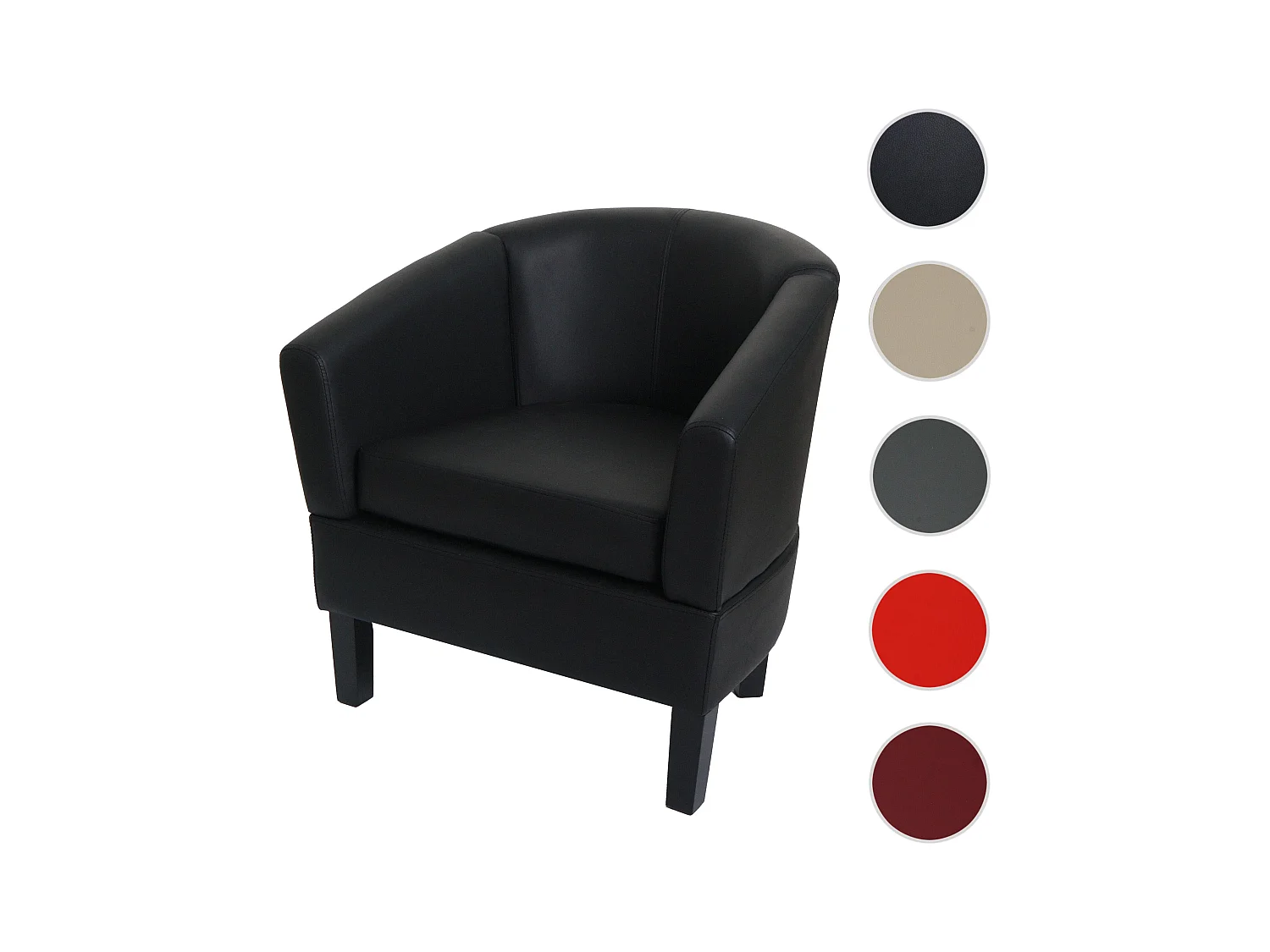 Cadeira lounge MCW-O17,  preto