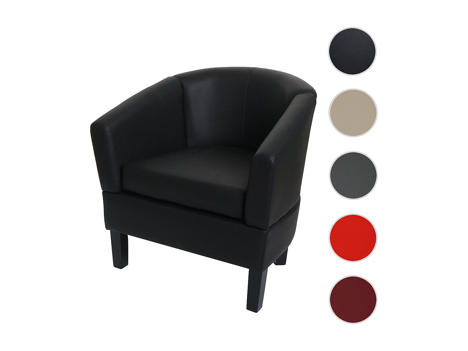 Fotel wypoczynkowy MCW-O17,  czarny