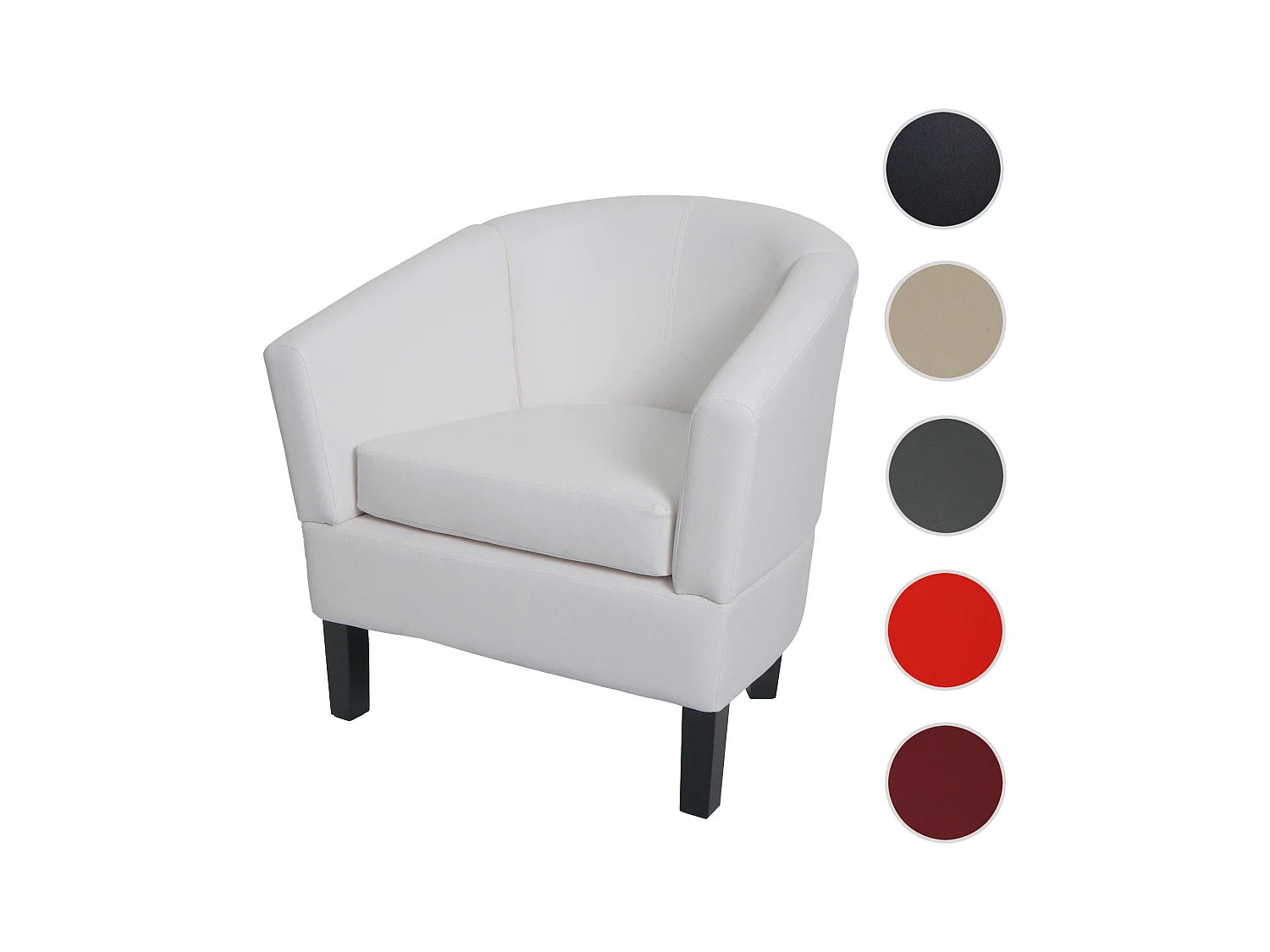 Loungefauteuil MCW-O17,  wit