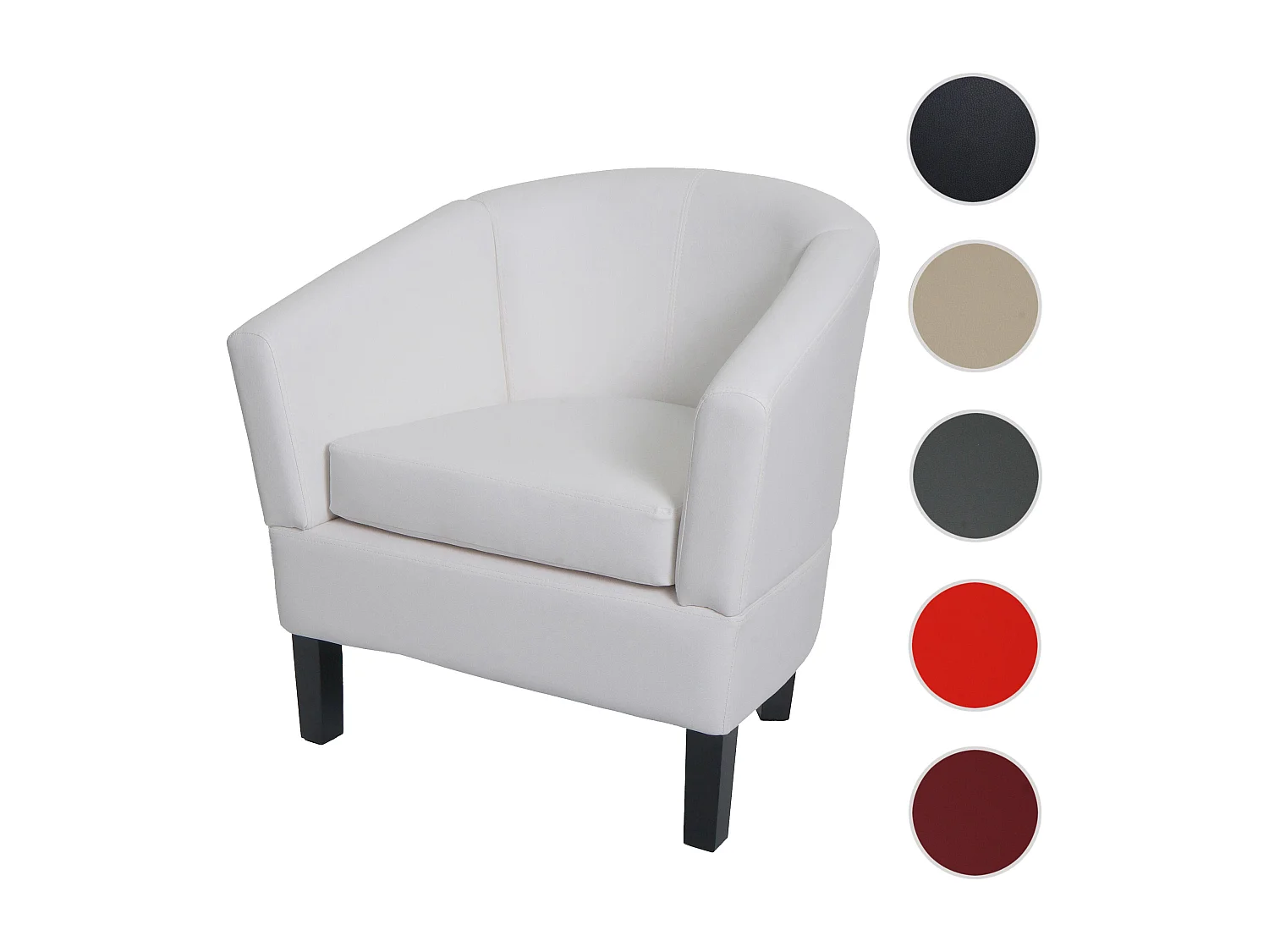 Loungefauteuil MCW-O17,  wit