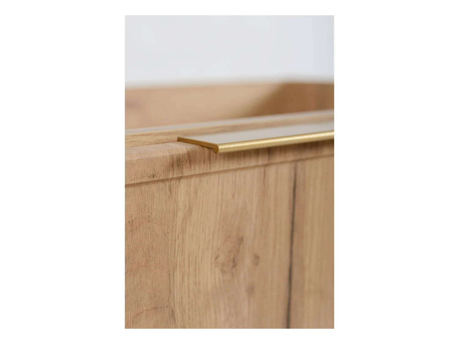 Meuble de salle de bain, Chêne Craft, poignée dorée, 140 ( 2 x 60 + 20) x 46 x 57 cm