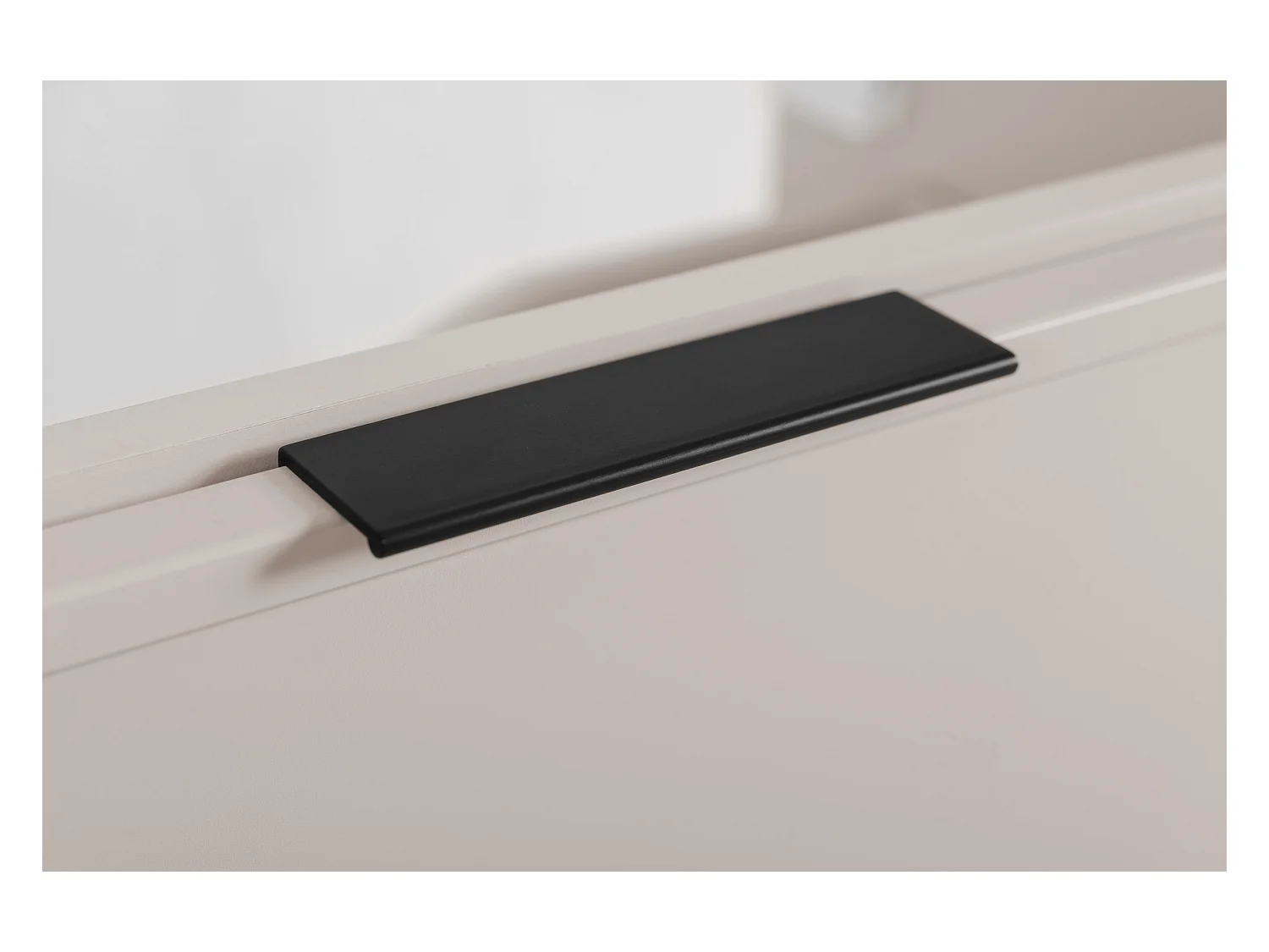 Meuble de salle de bain, Cachemire / Gris Foncé, poignée noire, 120 (2 x 60) x 46 x 57 cm