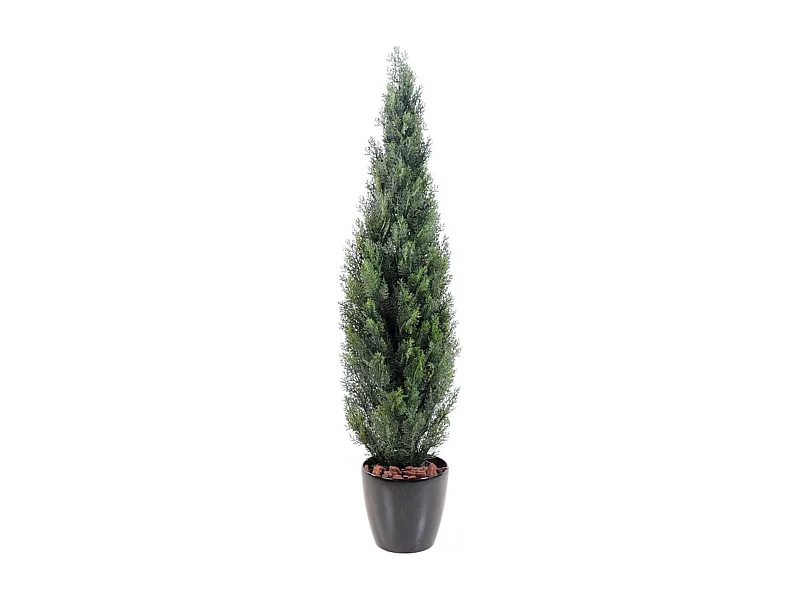 Plante artificielle haute gamme Spécial extérieur / Cyprès Artificiel Mini Vert - Dim : 150 x 35 cm