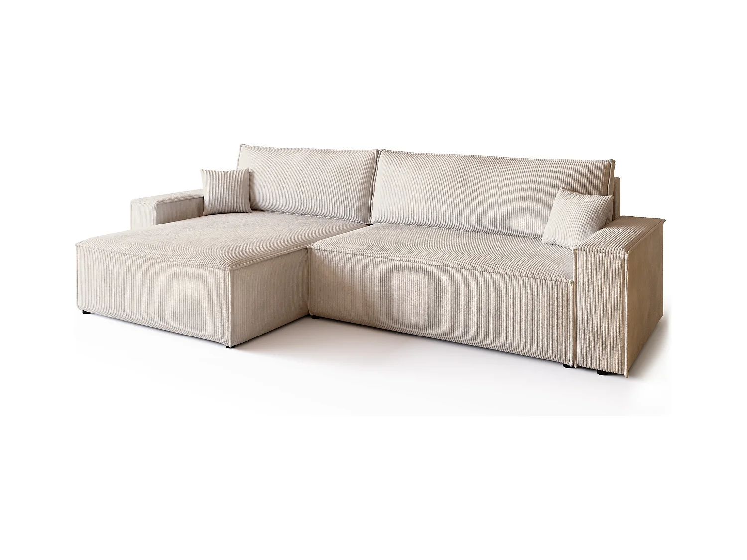 Hoekbank met slaapfunctie vanille ADI XL