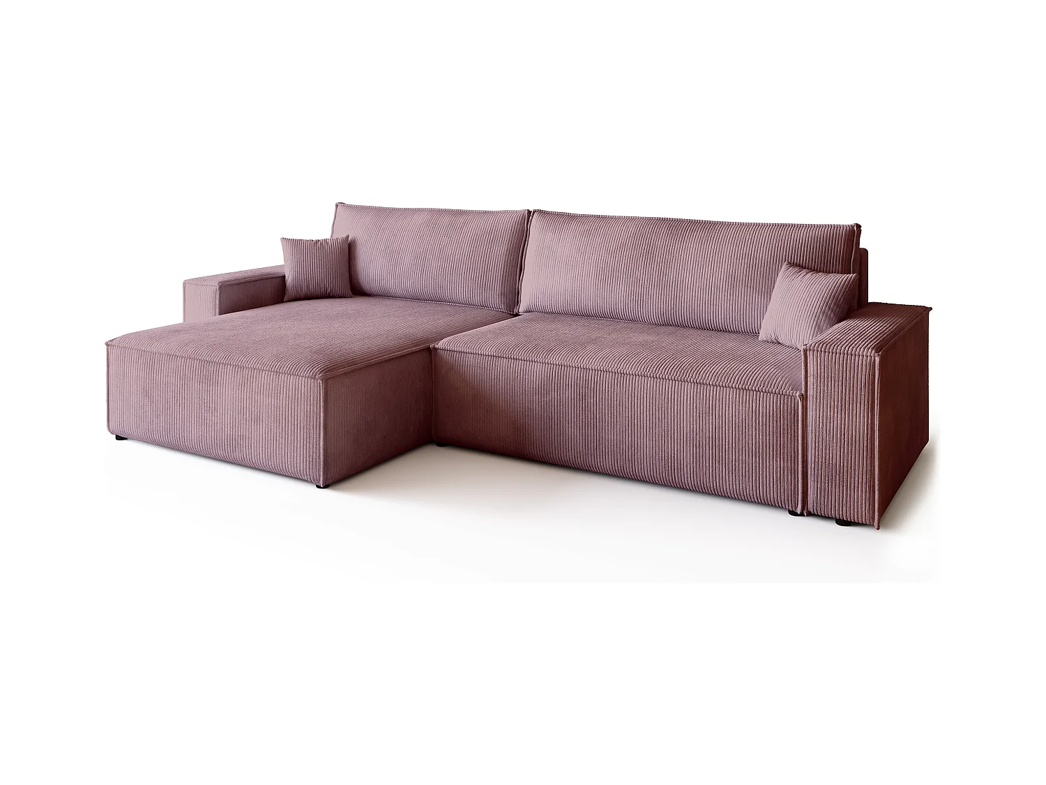 Hoekbank met slaapfunctie roze ADI XL