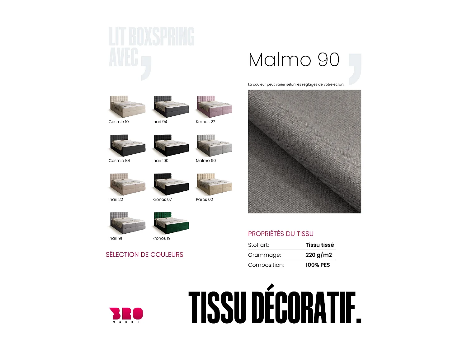 Lit boxspring avec rangement DETROIT - matelas - surmatelas - gris clair - 160x200 cm