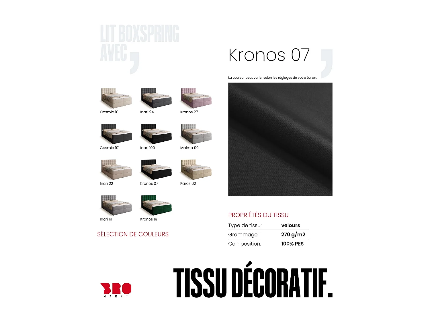 Lit boxspring avec rangement DETROIT - matelas - surmatelas - noir - 140x200 cm