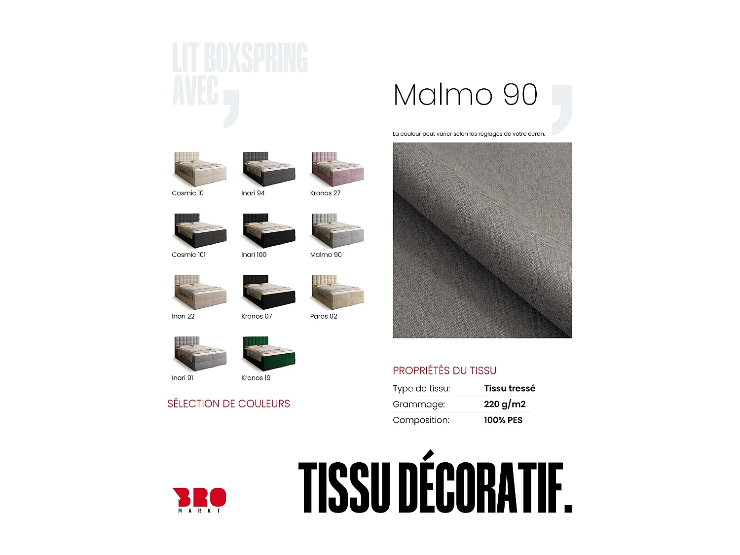 Lit boxspring avec rangement DETROIT - matelas - surmatelas - gris clair - 140x200 cm