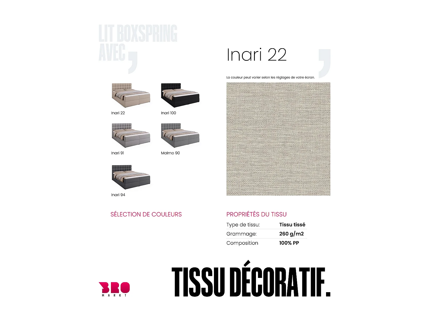 Lit boxspring avec rangement DAKOTA - matelas - surmatelas - beige - 160x200 cm