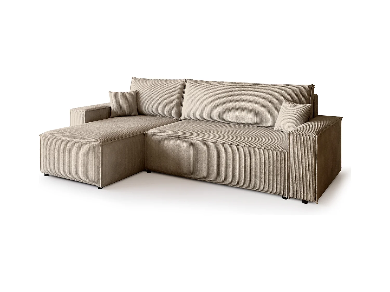 Hoekbank met slaapfunctie beige ADI L