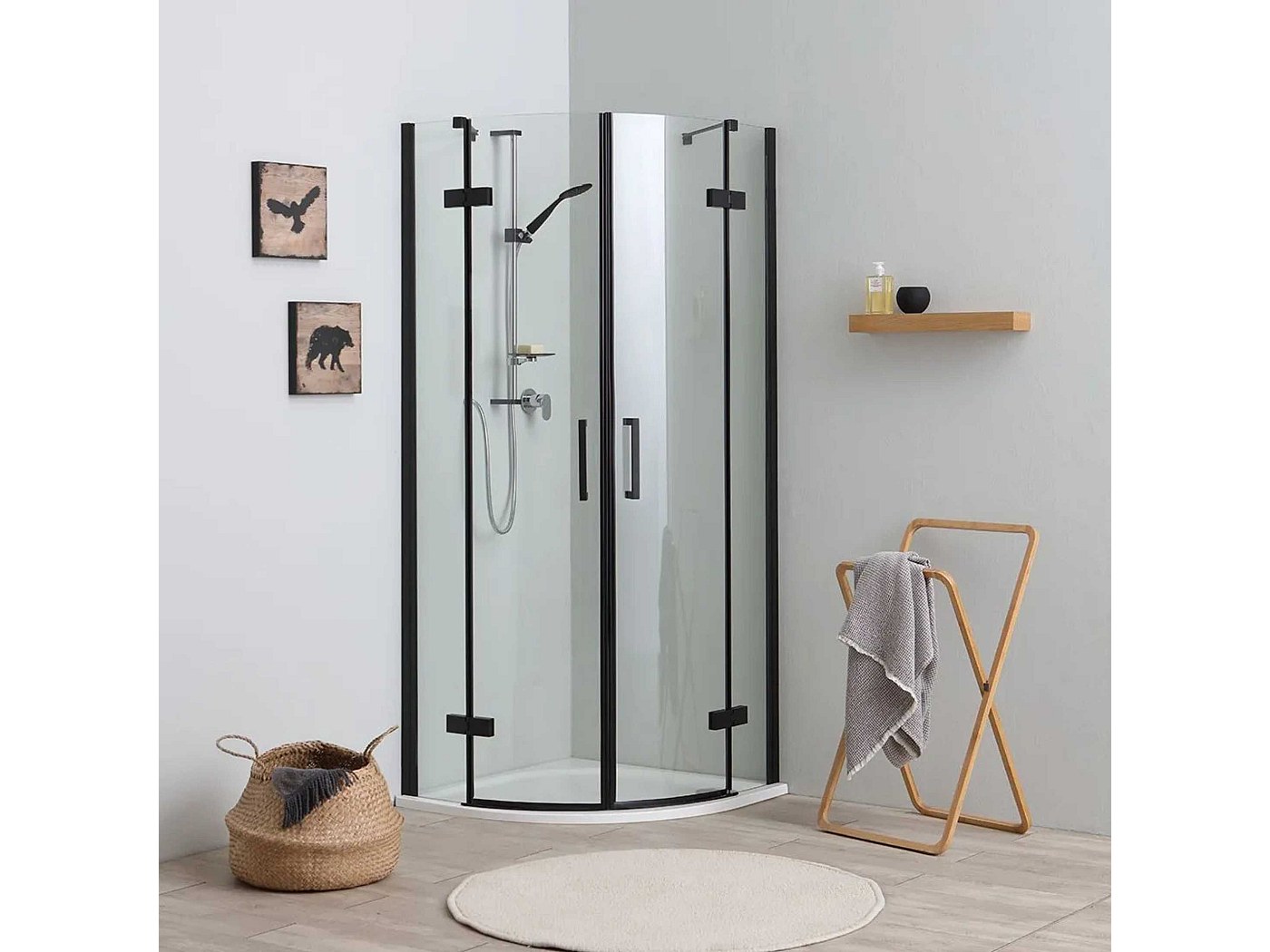 BERNSTEIN - Mampara De Ducha Acristalada, Cabina De Ducha Rinconera Con Puertas Correderas 150x100x195cm Dx906 89710118