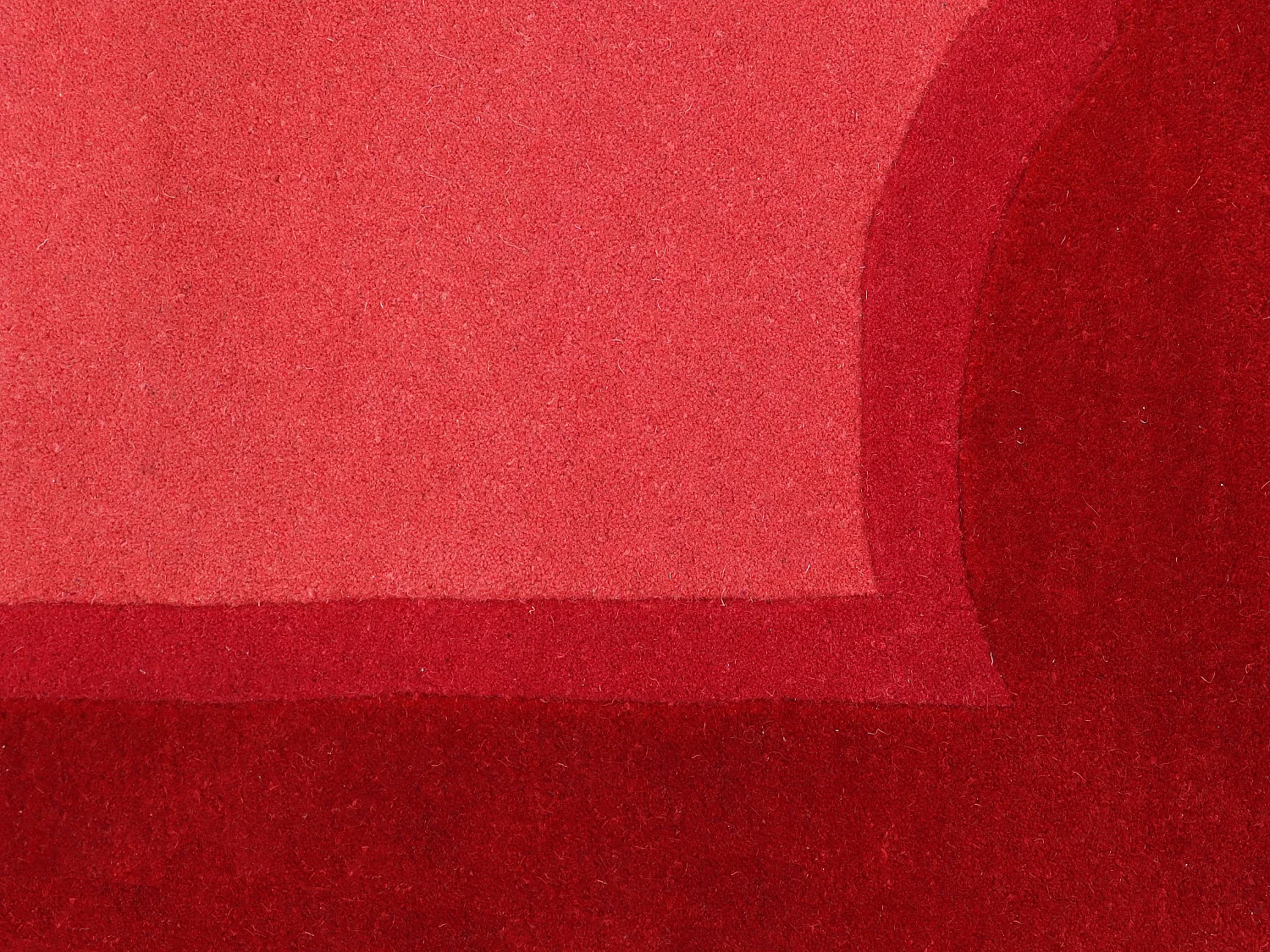 Tapis 100% laine tufté main rouge cerise et rose - 160 x 230 cm - 2100g/m² - MANOLA