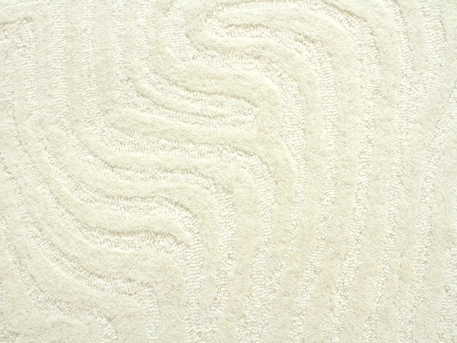 Tapis en relief 100% laine tufté main - 200 x 290 cm - Ivoire - 2100g/m² - NEORA