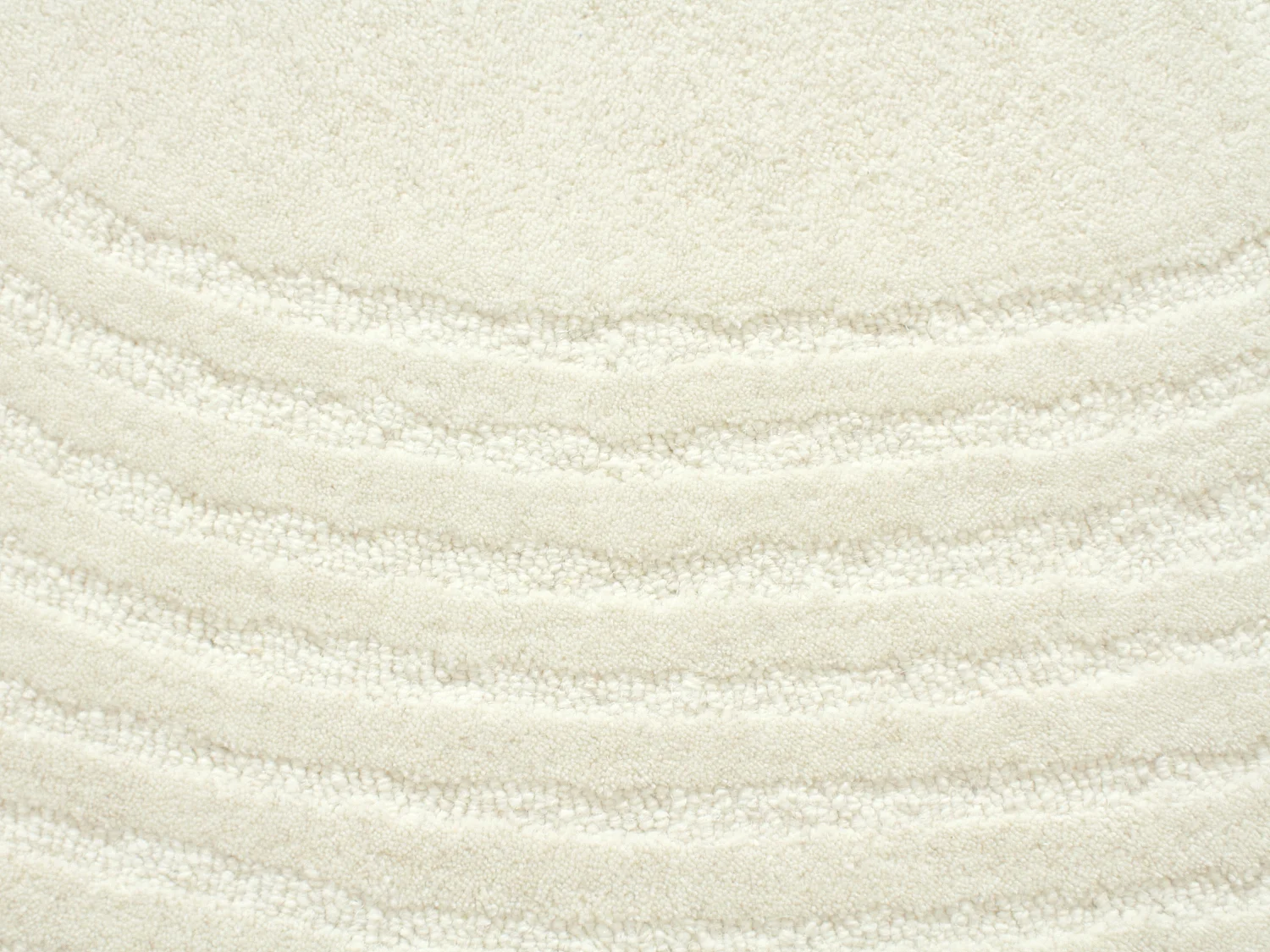 Tapis organique 100% laine tufté main - 120 x 160 cm - Ivoire - 2100g/m² - VELIMA