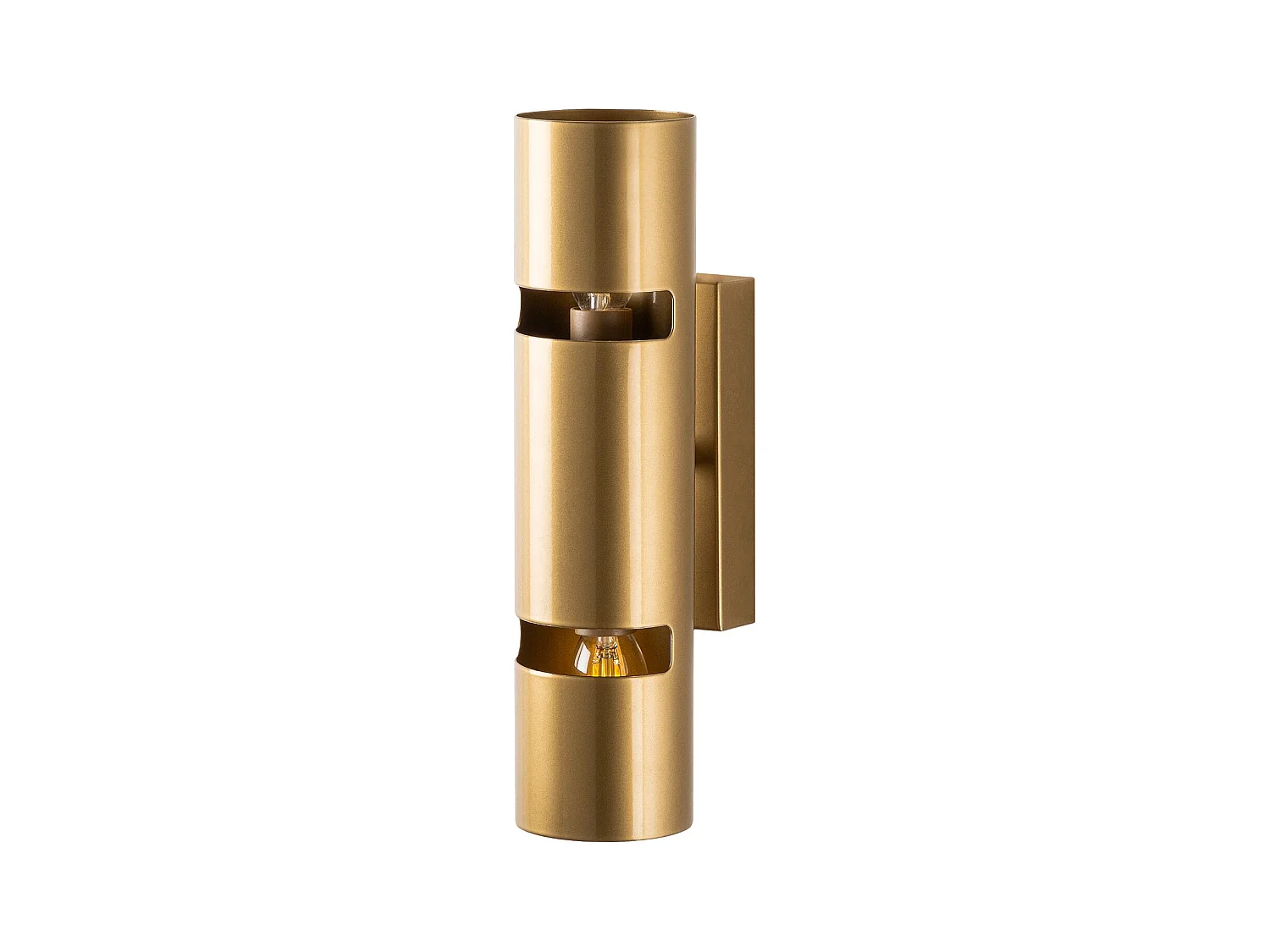 Aplique de pared de metal dorado - Alt. 30 x D. 8 cm - LYORA