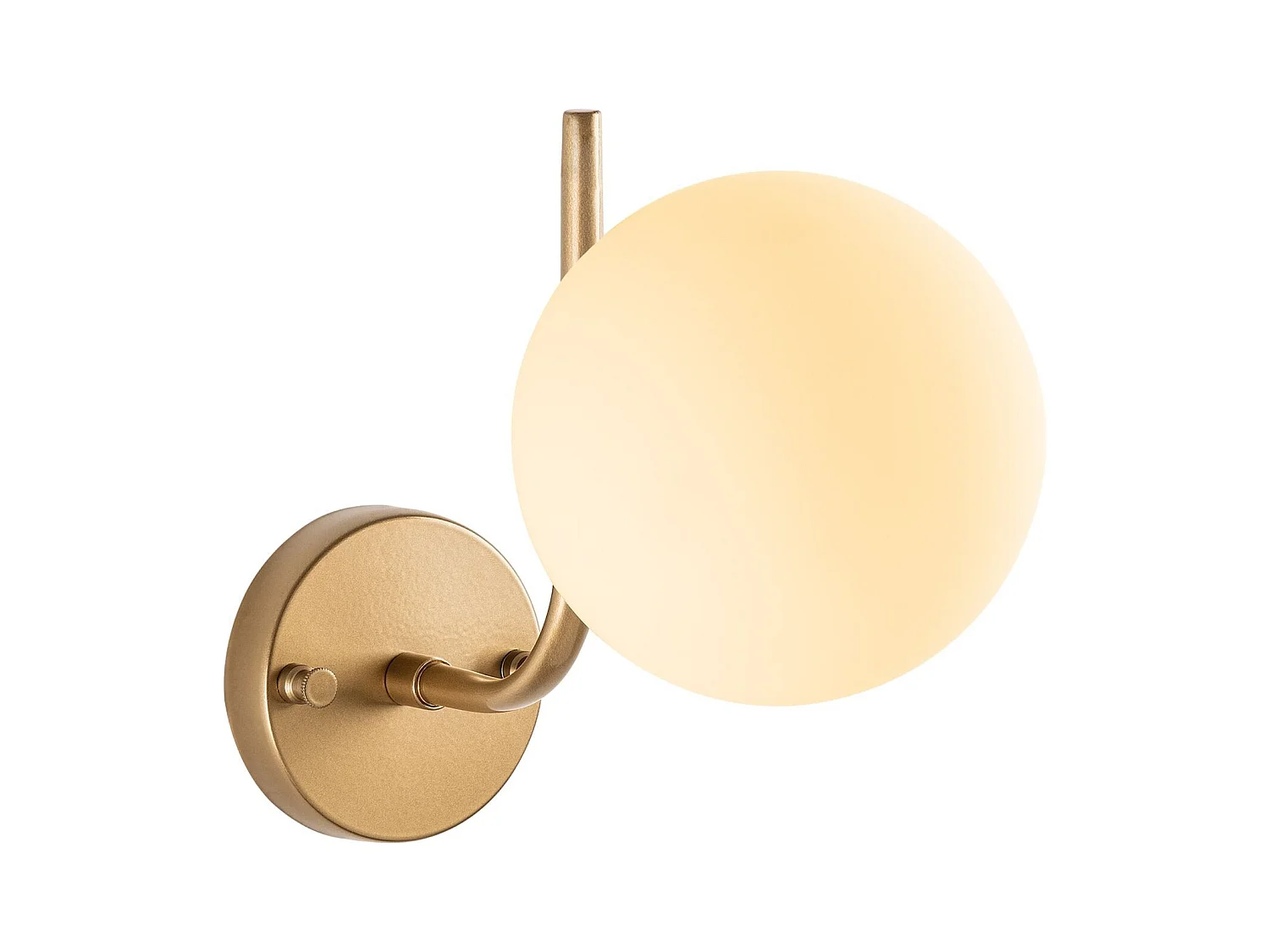 Aplique de pared en metal dorado con globo - L. 29 x D. 15 cm - ORBEA