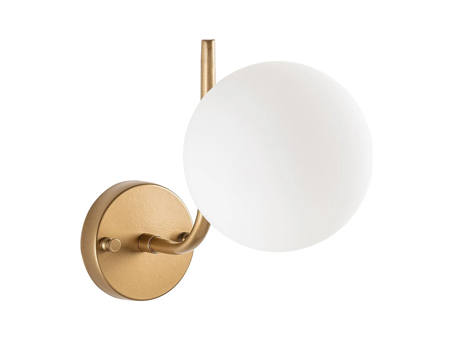 Aplique de pared en metal dorado con globo - L. 29 x D. 15 cm - ORBEA