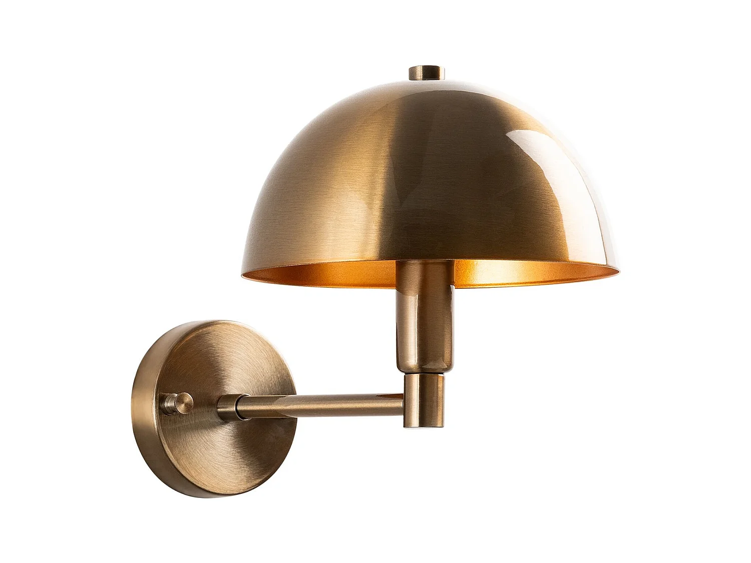 Applique murale champignon en métal effet laiton - H. 24 x D. 20 cm - ELDO