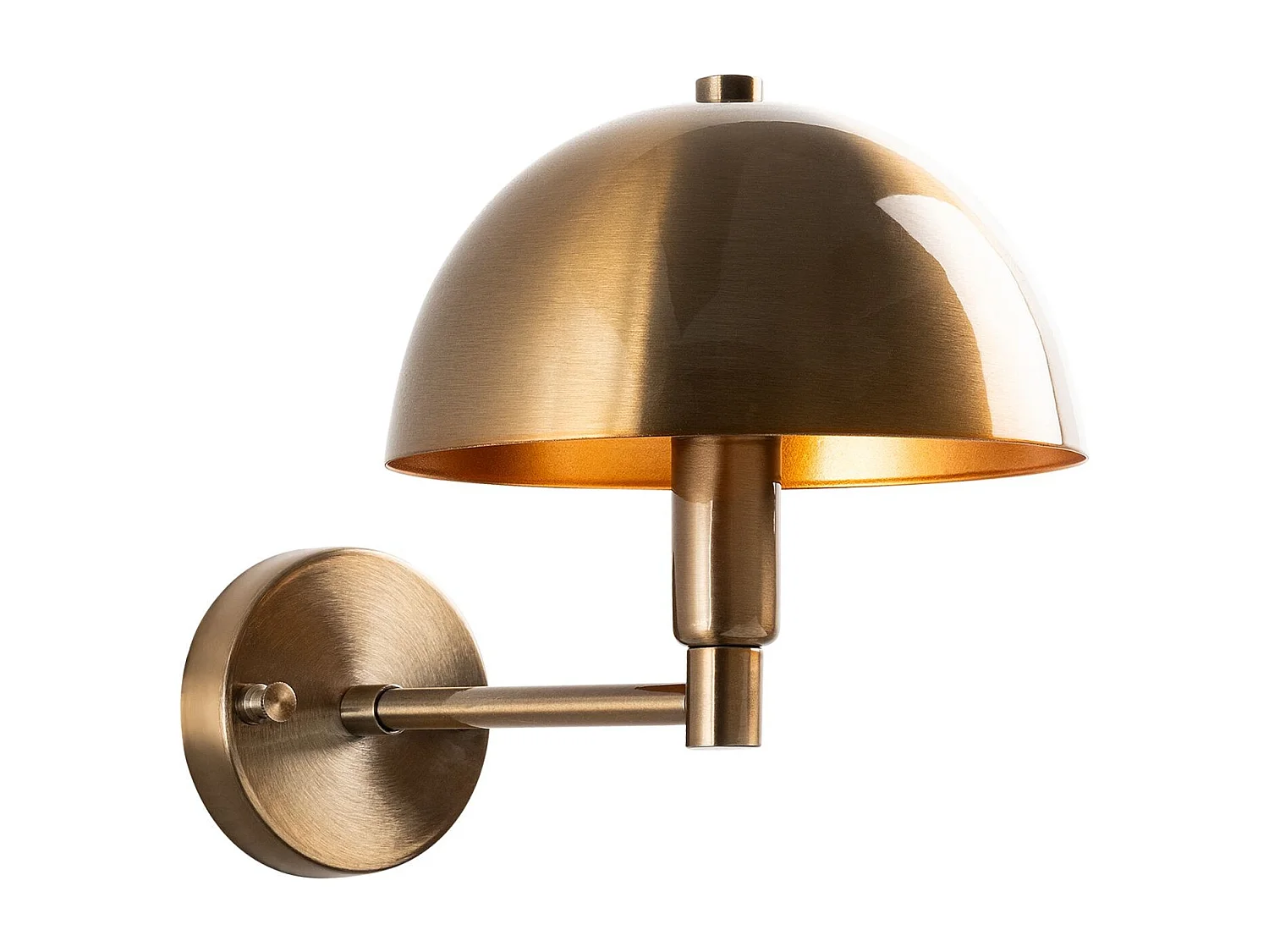 Applique murale champignon en métal effet laiton - H. 24 x D. 20 cm - ELDO