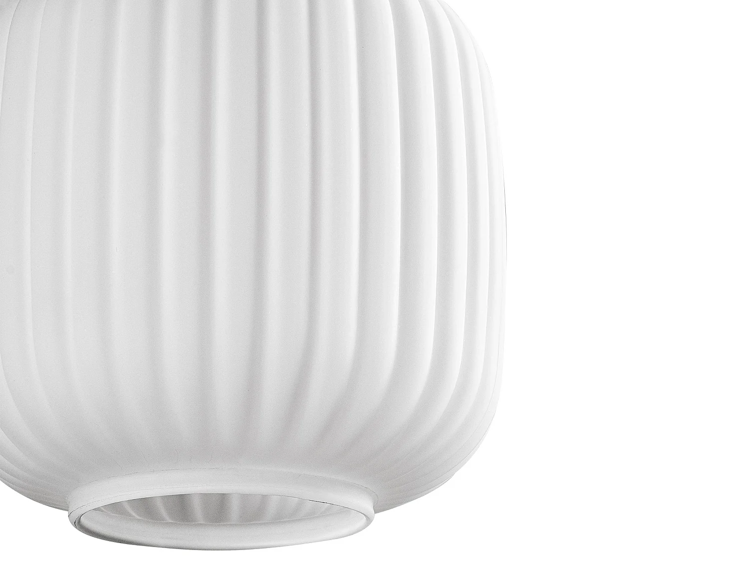 Lustre en métal - Doré et blanc - 3 abat-jours H.130 x L. 55 cm - OSKA